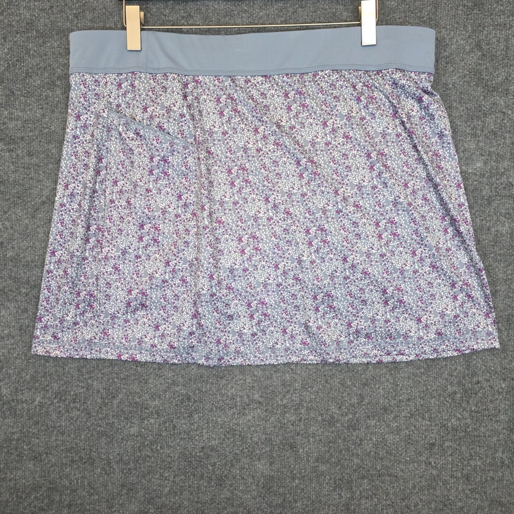 Callaway Golf Skort Womens 2X Blue Purple Floral Active Tennis Skirt